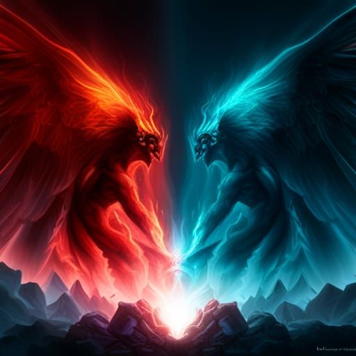 Angels and Demons Clash in Fantasy Art