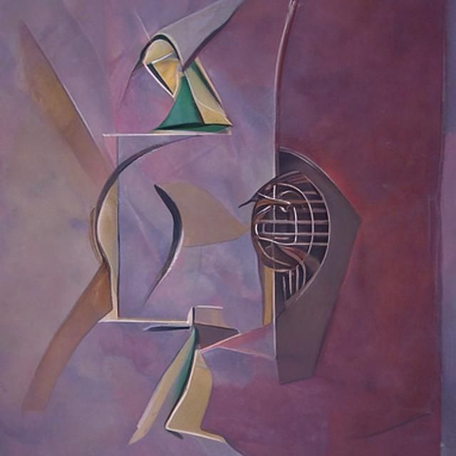 Abstract Cubist Labyrinth in Euclidean Style