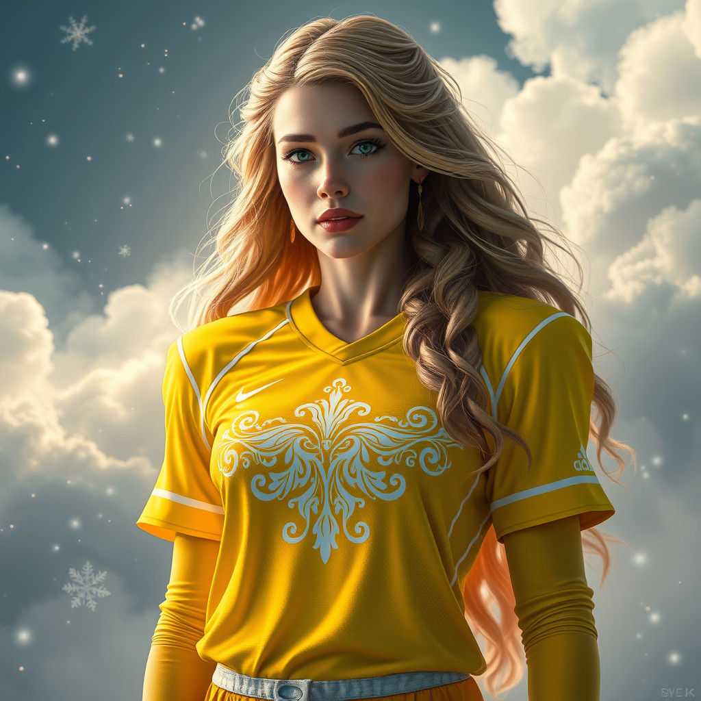 Princess Bella in Yellow Football Jersey: Concept Art