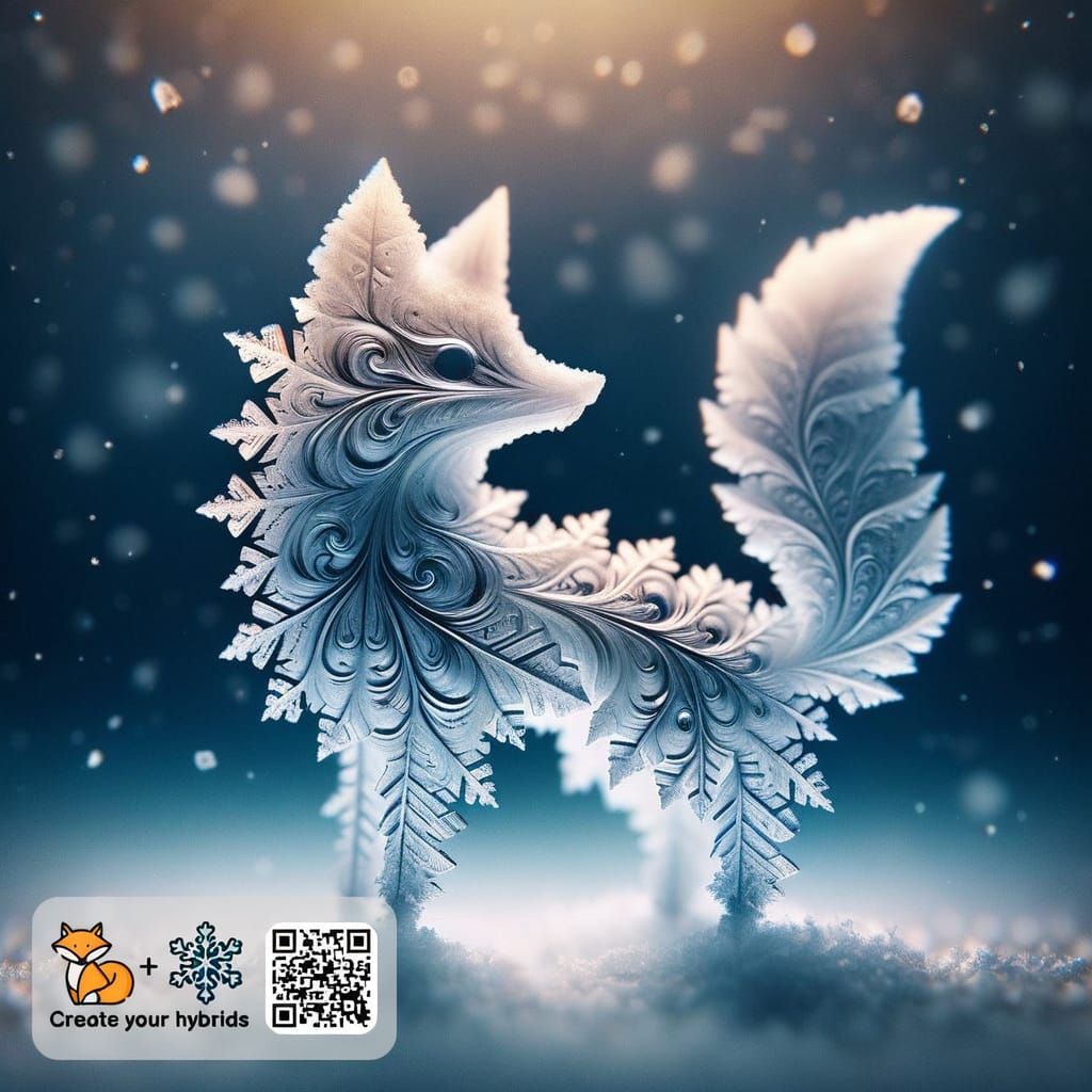 Icy Arctic Fox Digital Art