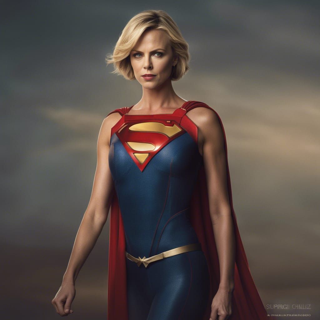 Charlize Theron as Supergirl: Photorealistic Digital Art