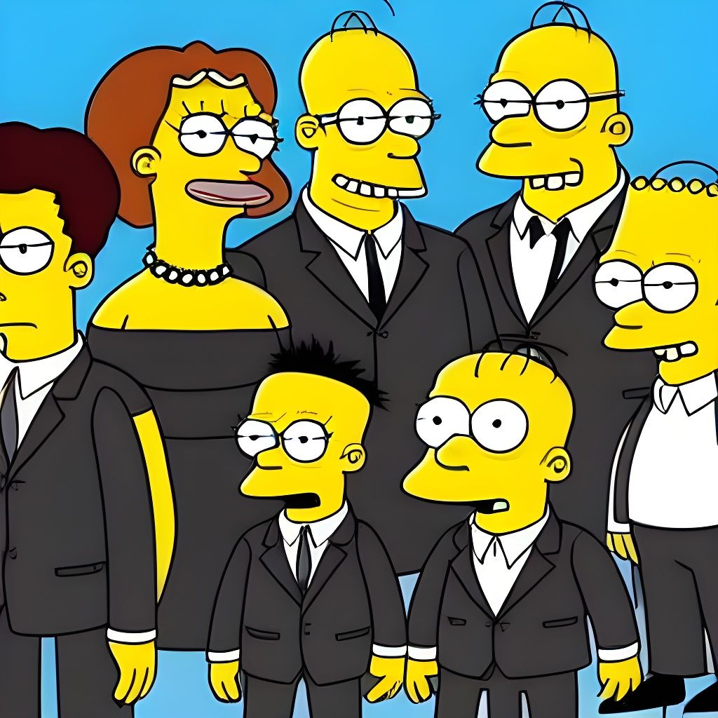 Men in Black as Simpsons Cartoon