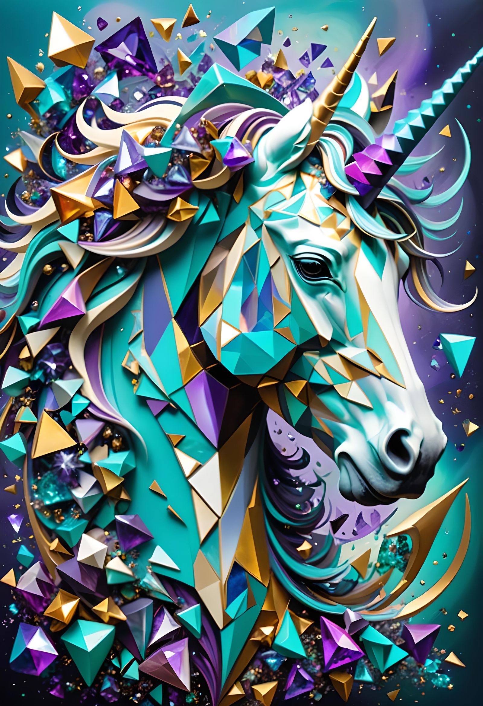 Cubism Unicorn