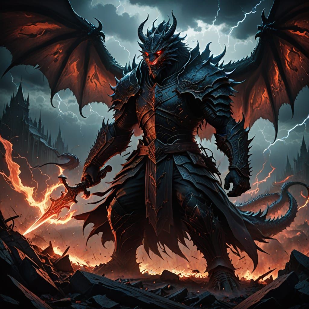 Mighty Anime Warrior Dominates Shattered Battlefield