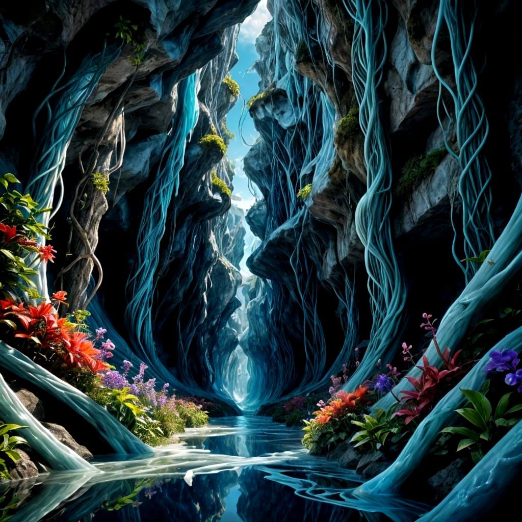 Fantastical Plant Grows Inside Glacier Crevasse