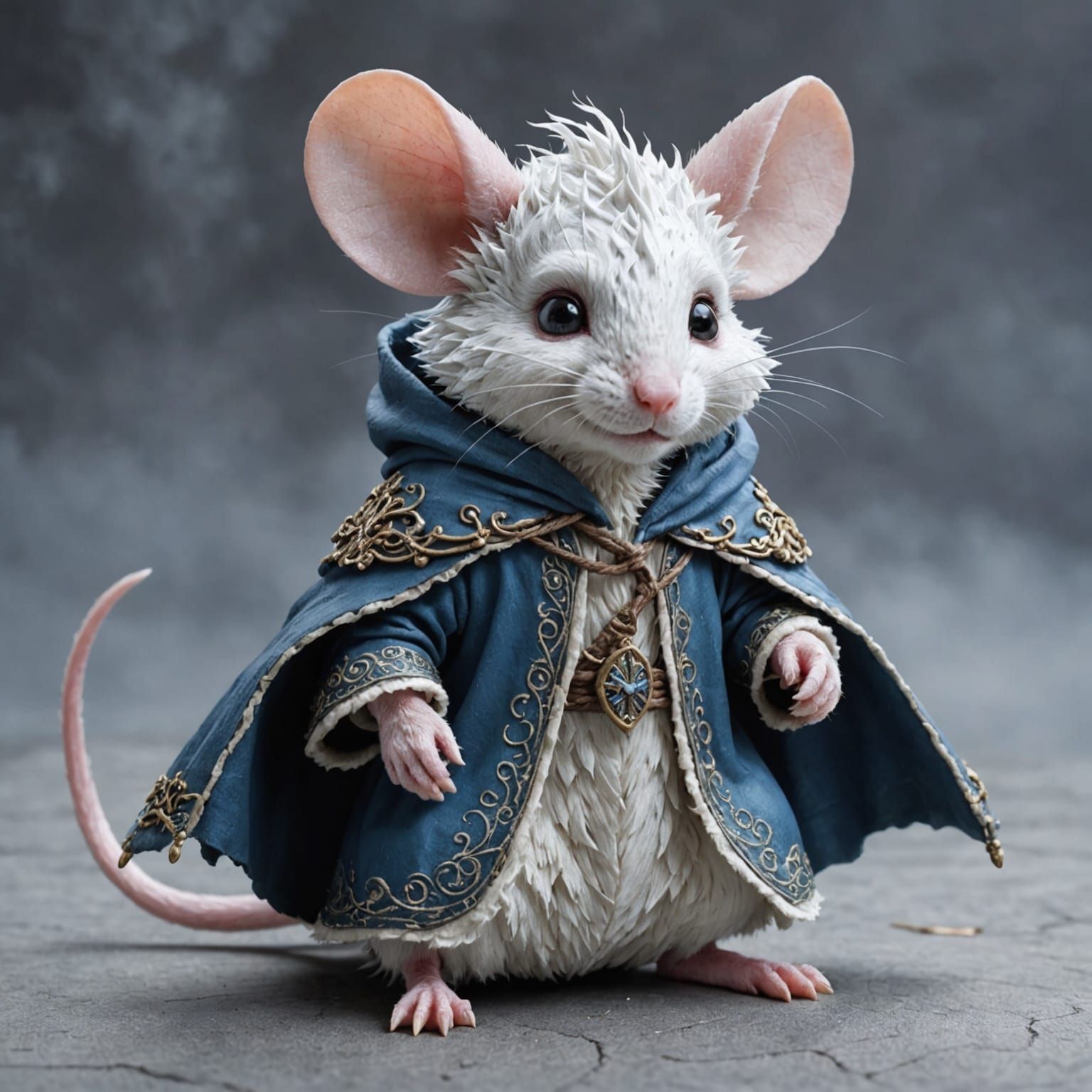 Mouse and Dragon Soaring Through the Sky