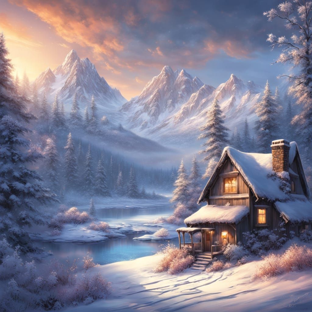 Winter Mountain House in Fabio Cembranelli Style