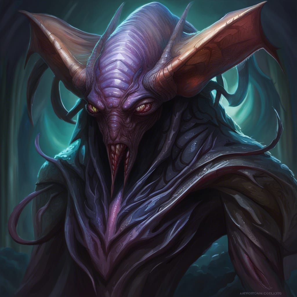 Demonic Alien Roach Portrait in Hyperdetailed Style