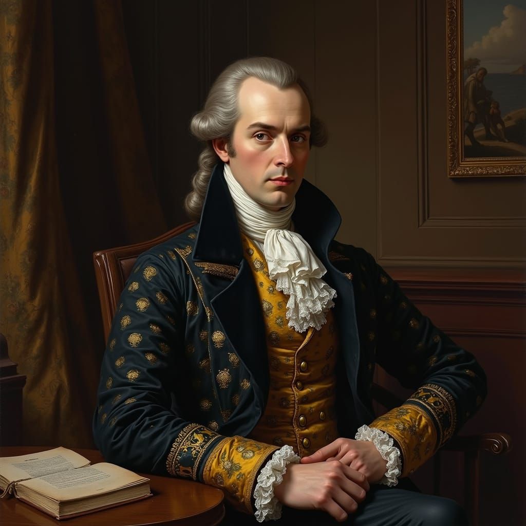 Brooding Nobleman in Romantic Portrait Style