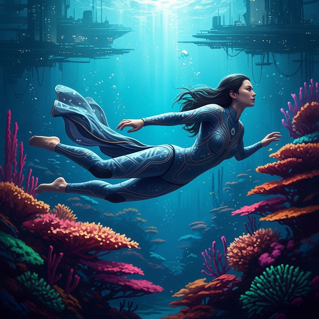 Ethereal Underwater Beauty with Coral Reef