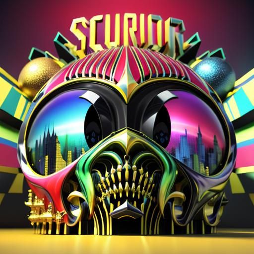 Psychedelic CGI Image in Vivid Colors