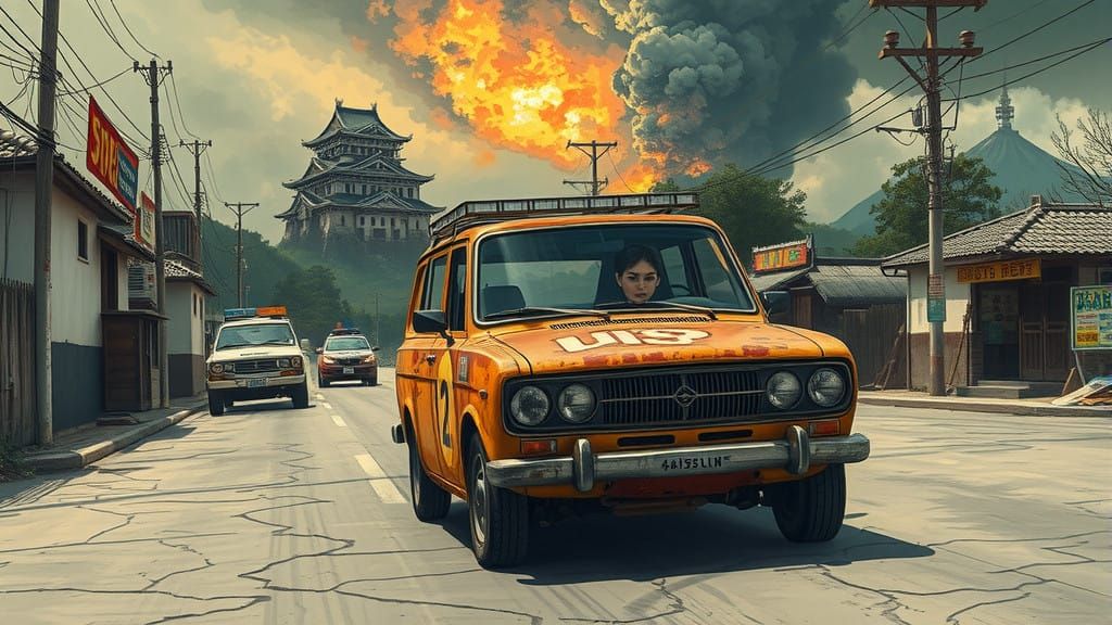 Rugged Japanese Rebel Woman Fights Apocalypse