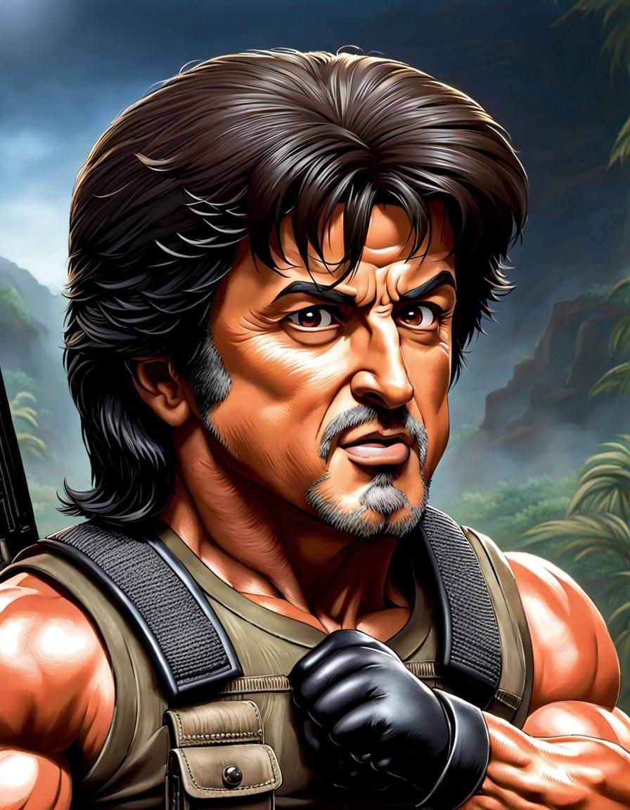 Neo-Chibi-style 'Rambo' - Ready For Action (It Appears!)