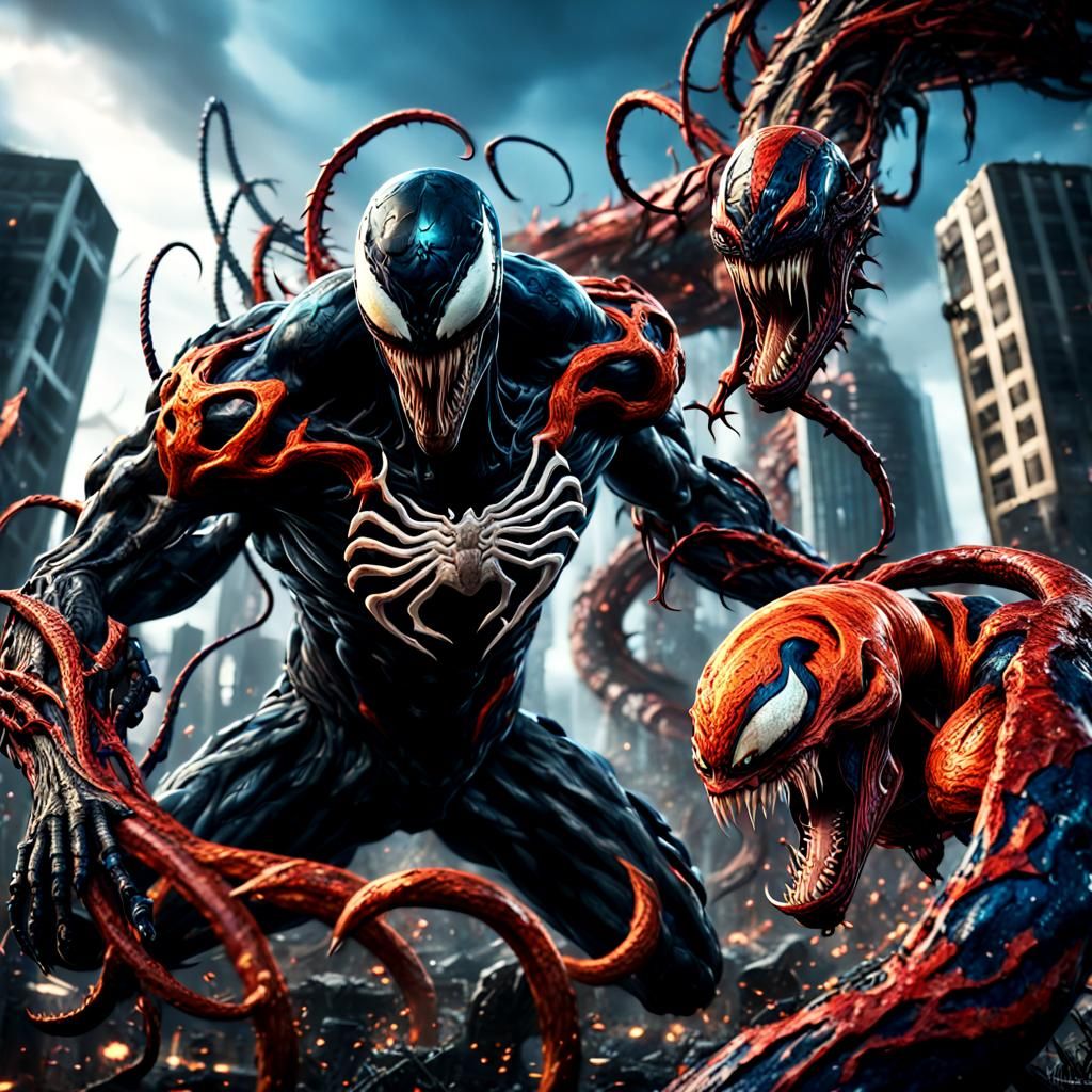 Venom and Carnage in Intense Battle
