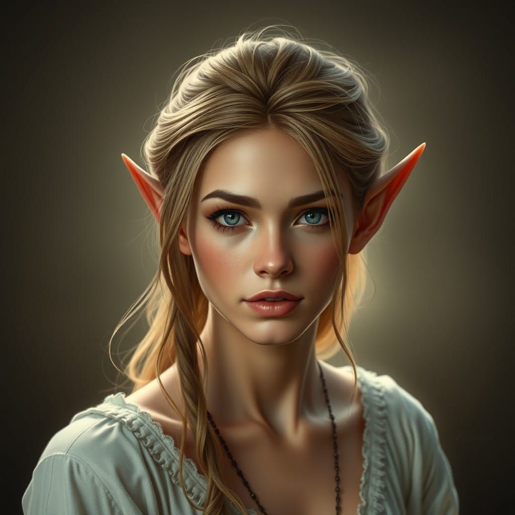 Sultry Hyperrealistic Portrait of a Mysterious Female Figure