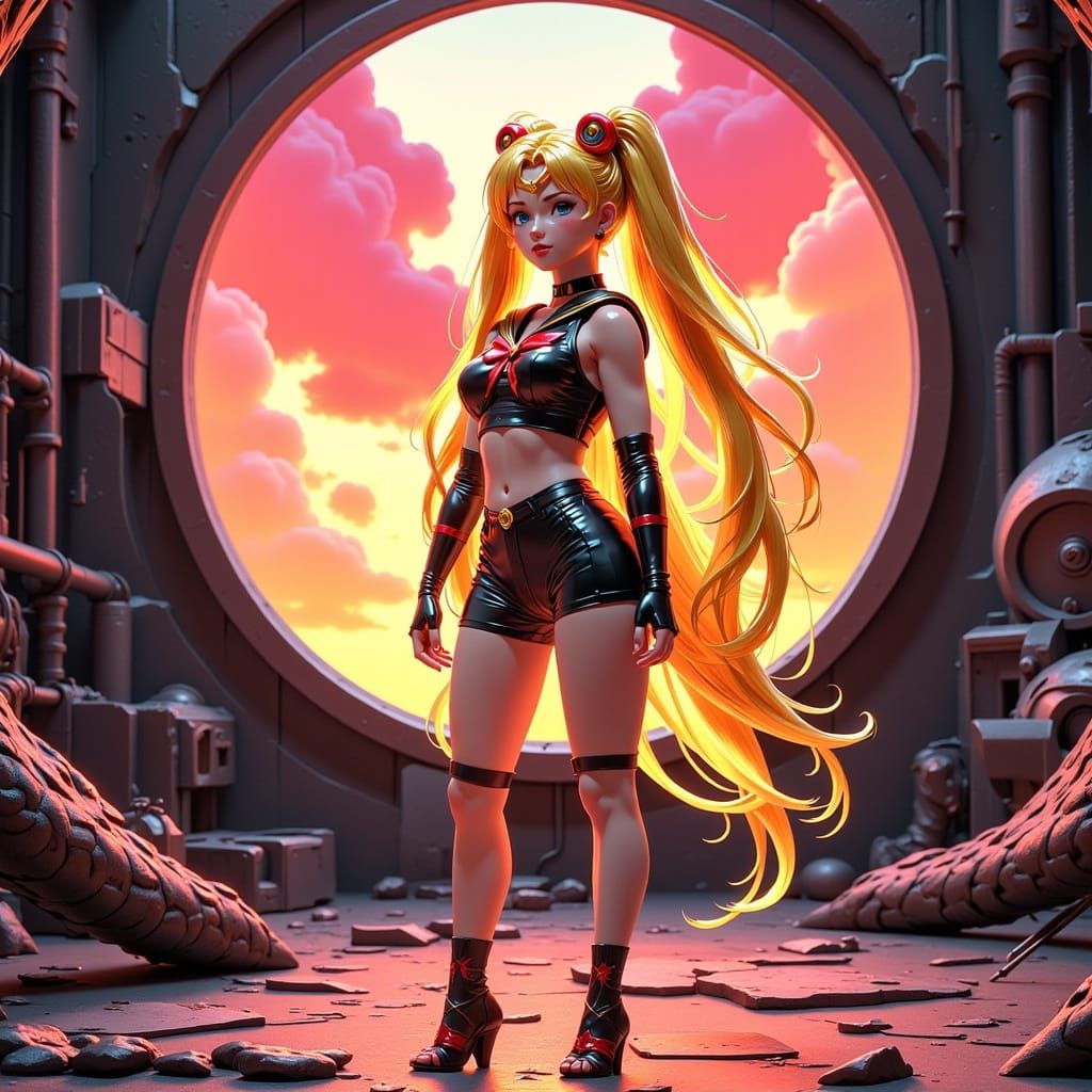 Athletic Sailor Moon in Vinyl Outfit in Rope Factory