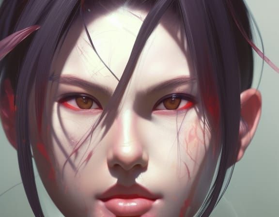 Ayame Portrait in Dynamic Lighting, Trending Art