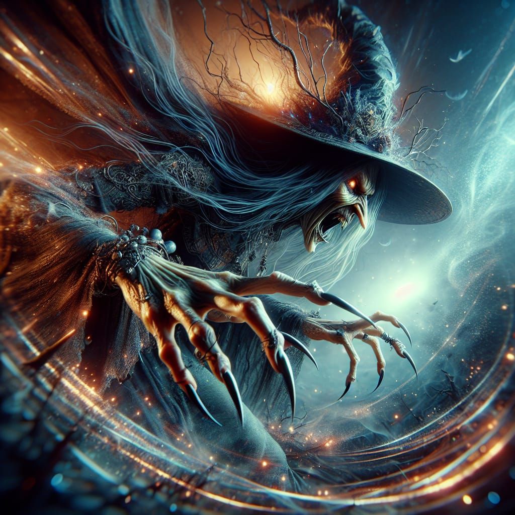 Mystical Witch Attack in Fantasy Style