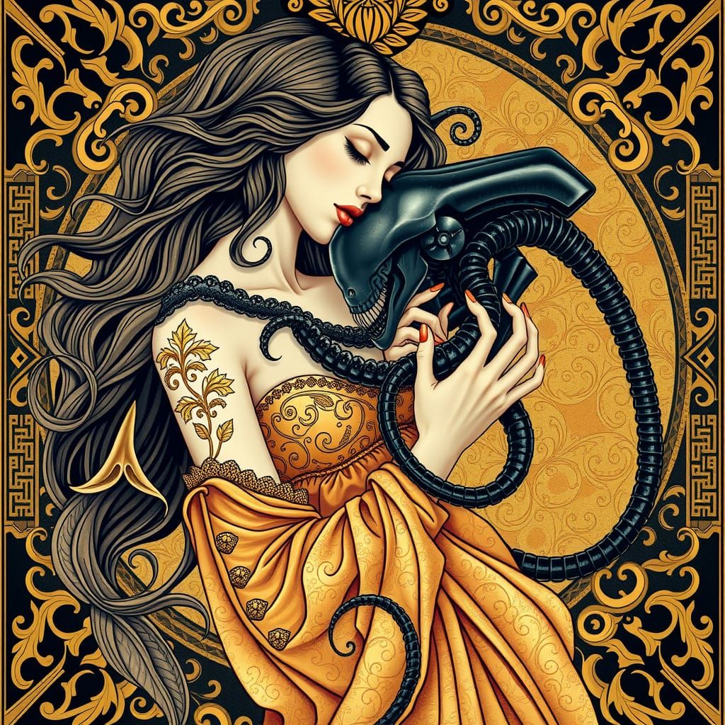 Portrait with xenomorph