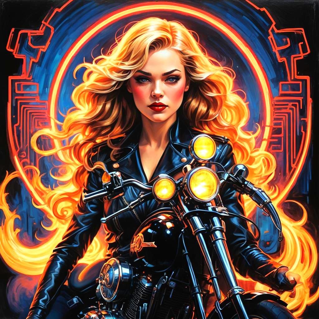 Black Canary Rides Again in 1940s Oil Painting