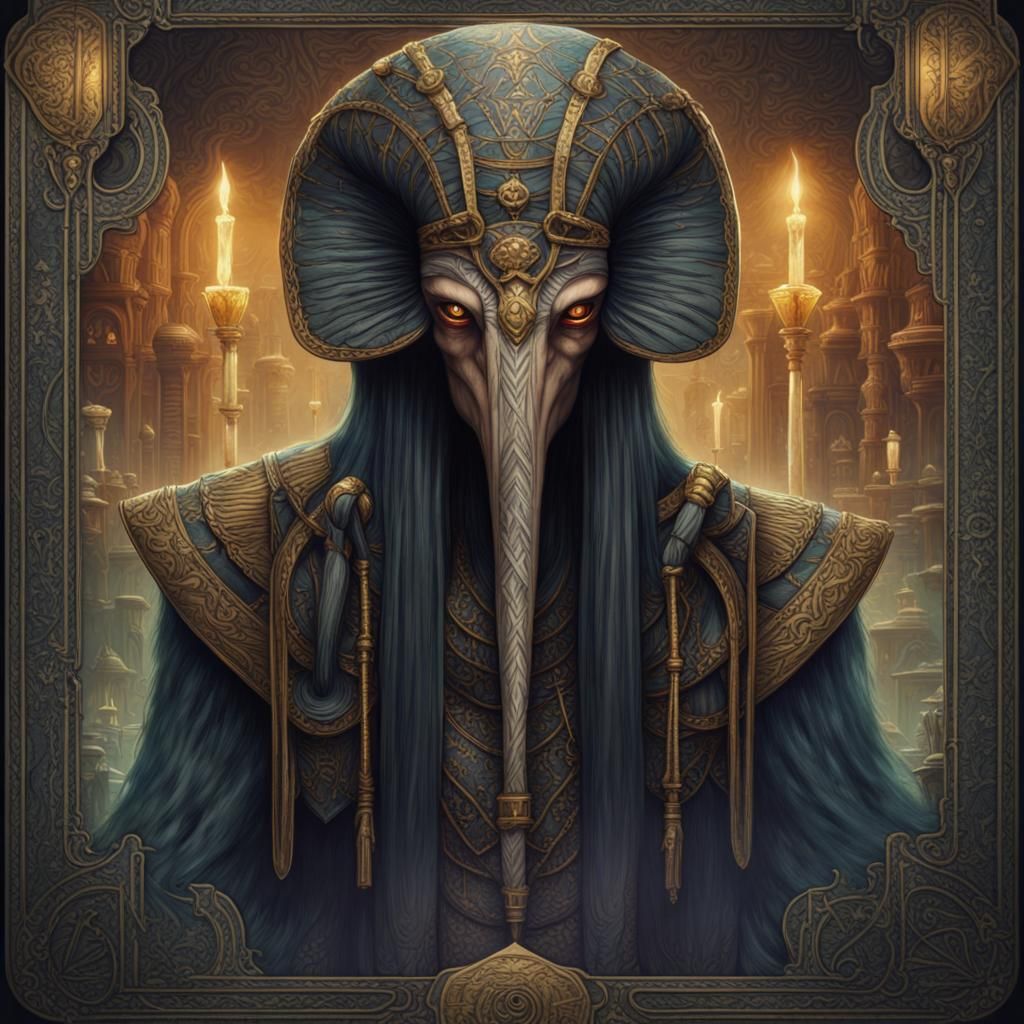 Thoth tarot deck card, dark horror