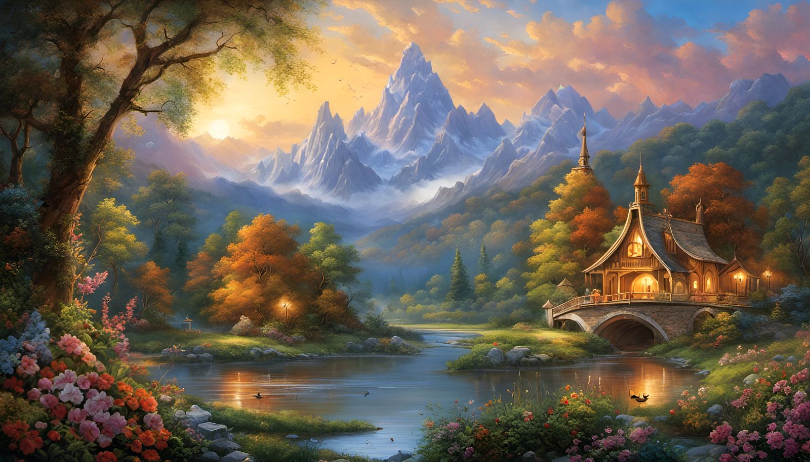 Beautiful Horse Portrait with Fractal Gems