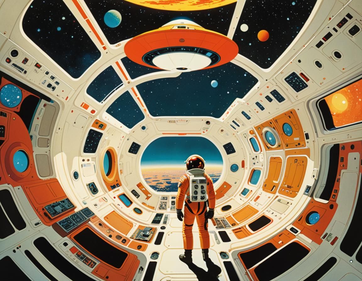 2001: A Space Odyssey Film Poster, Painting Style