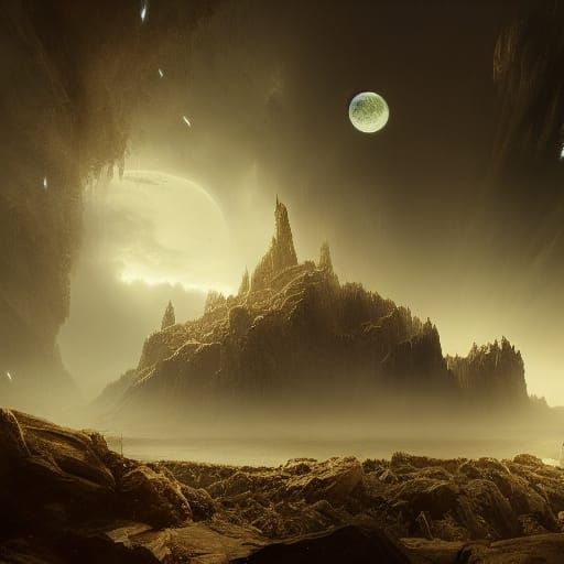 Epic Starlight Digital Matte Painting