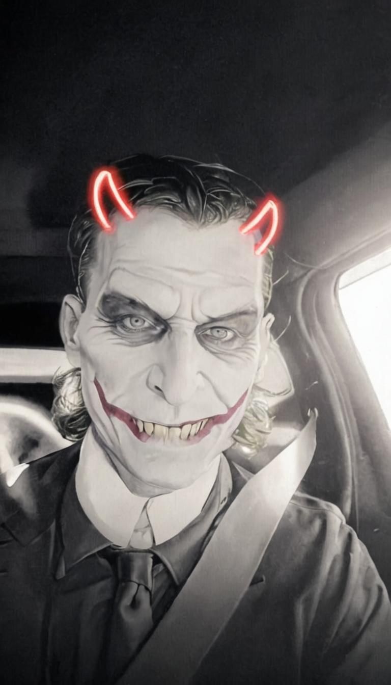 Joker Face with Flashing Effect