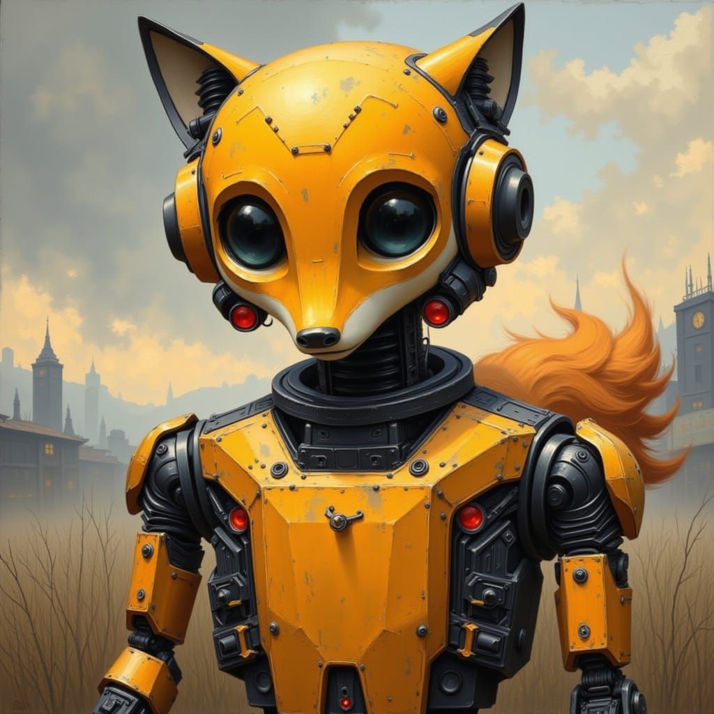 Robot Fox Character Design