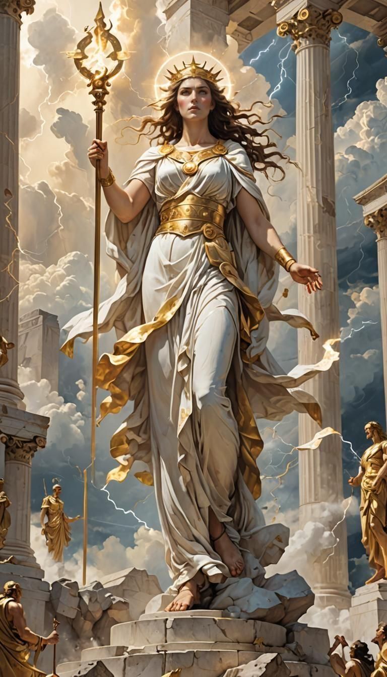 Greek Goddess on Mount Olympus: Epic 8k Art