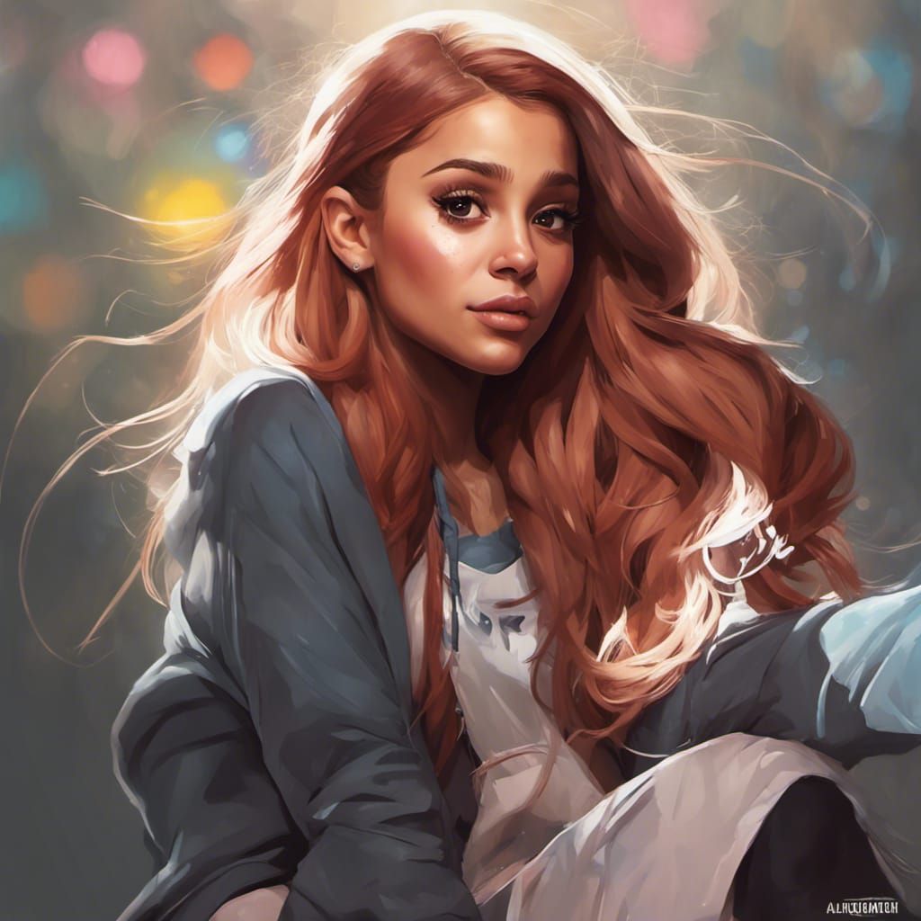 Ariana Grande Portrait in Dynamic Lighting