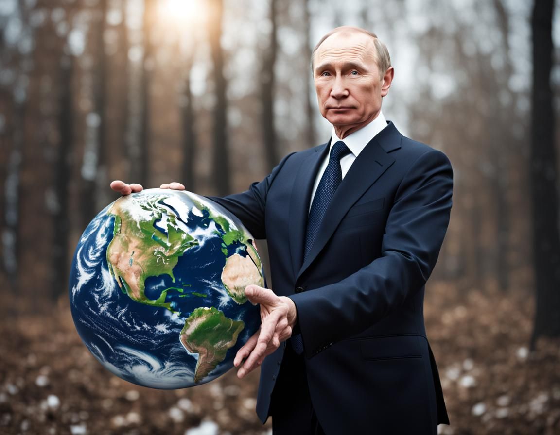 Man Holds Earth: Professional Full Figure Photo