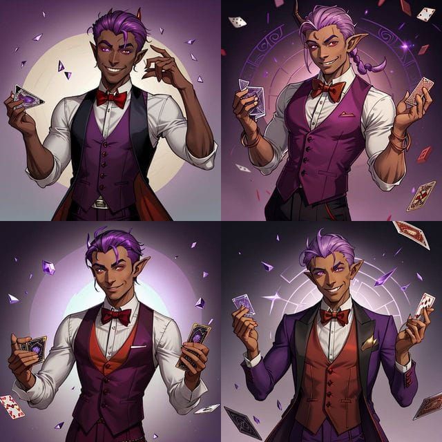 Surreal Tiefling Figure in Rich Aesthetic