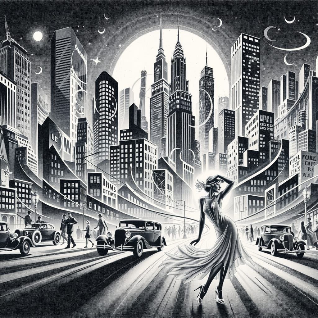 "Silhouette in the White Flow"