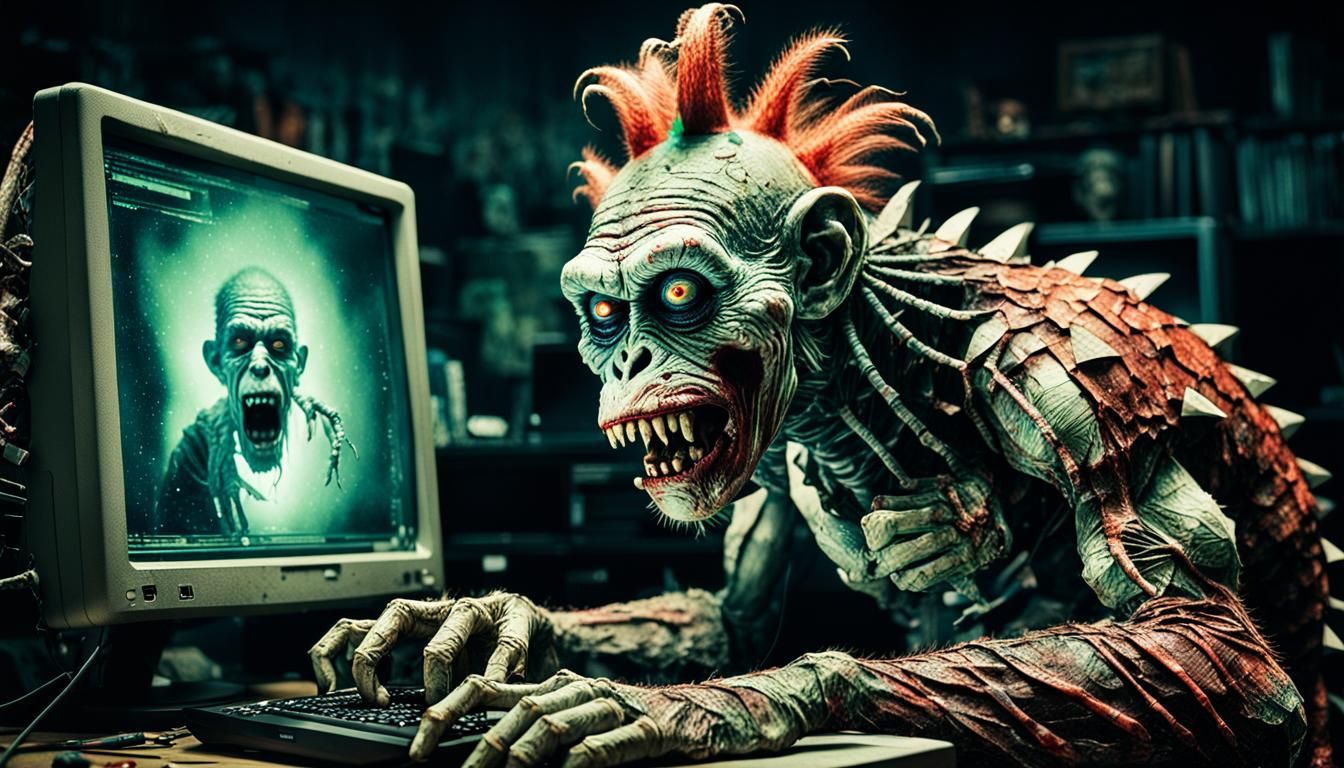 Surreal Creature Overflows with Desire from Digital Realm in...