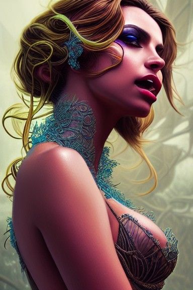 Brazilian Woman in Satin: Hyperrealistic Noir Photography