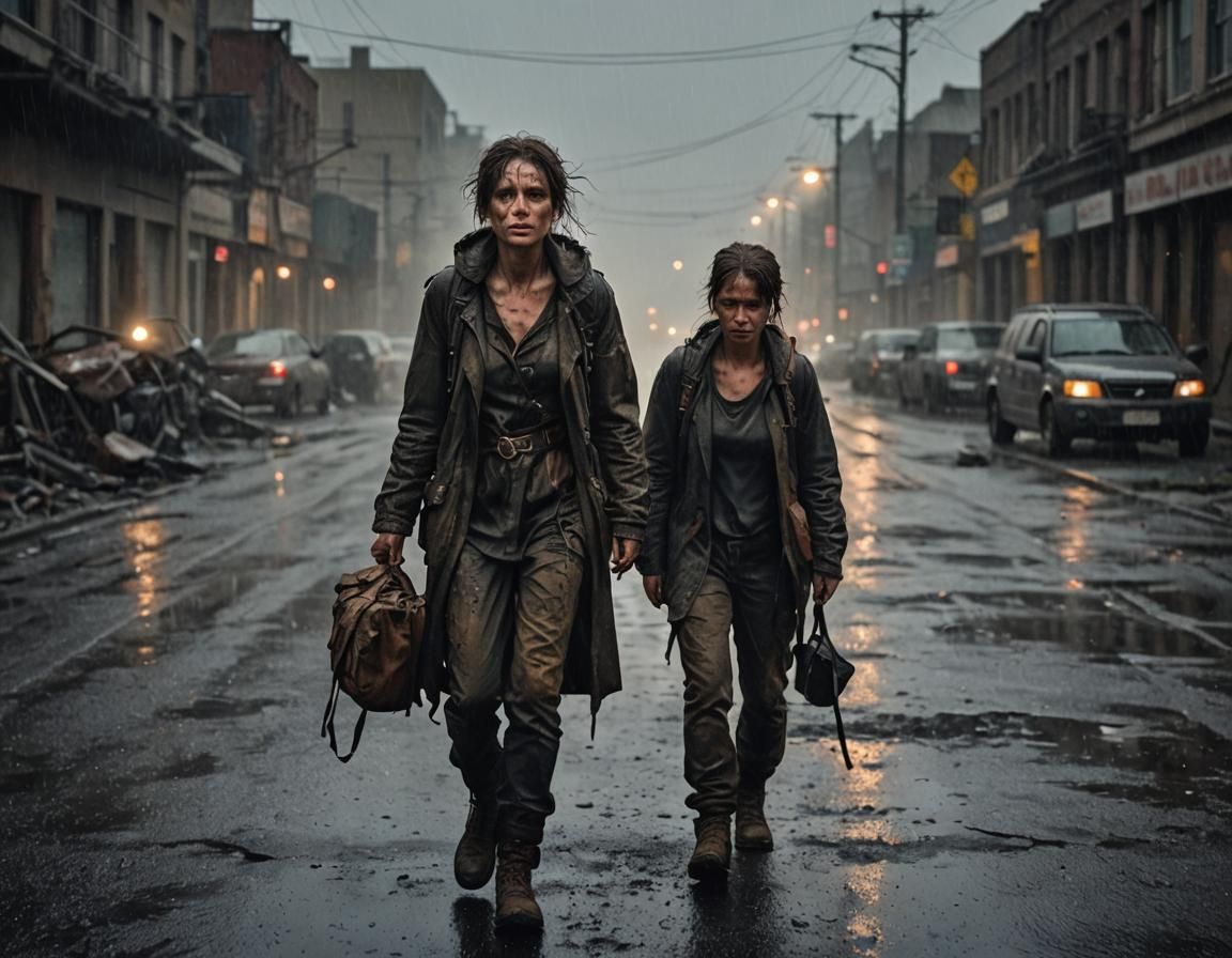 Wounded Woman Walks Home After Apocalypse