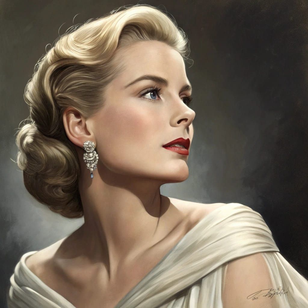 Elegant Portrait of Grace Kelly