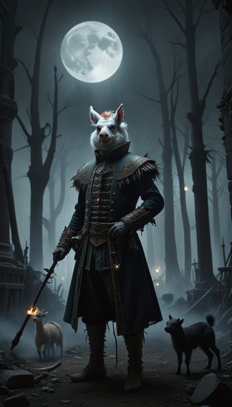 PIG-FACE POLITICIAN IN THE MOONLIGHT