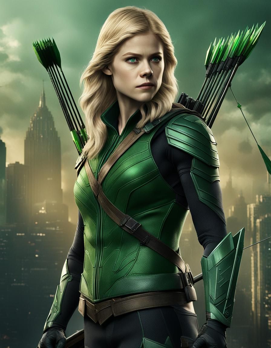 Erin Moriarty as Green Arrow in Detailed Matte Painting