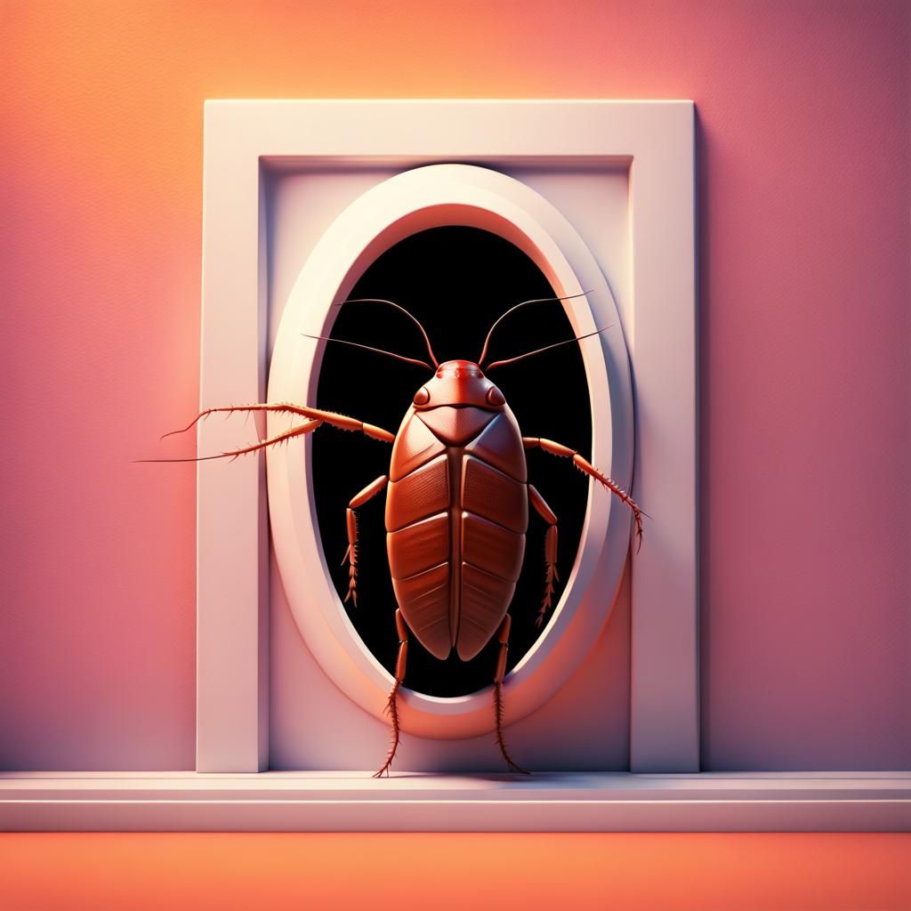 Cockroach Emerges: 3D Digital Art in Pixar Style