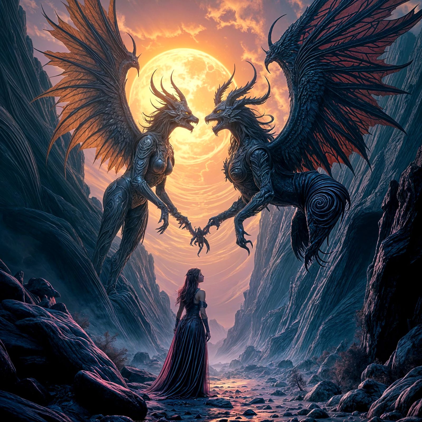 Dark Fantasy Realm in Hyper-Realistic Concept Art Style