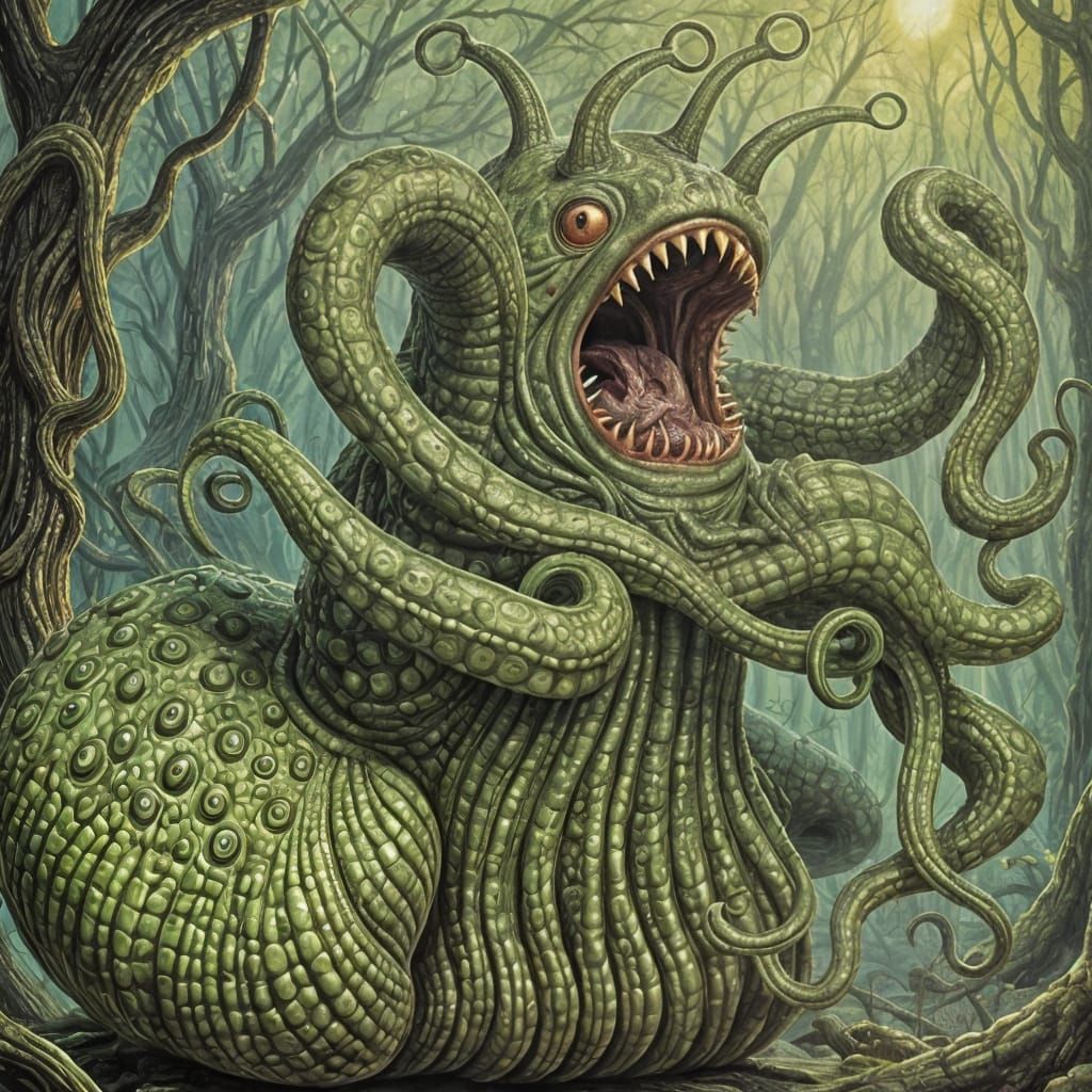 Eldritch alien slug beast