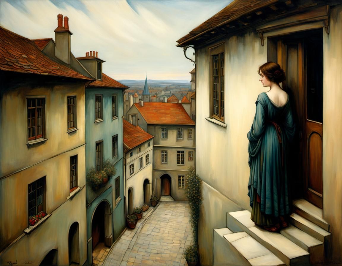 City Rooftops in Atmospheric Perspective