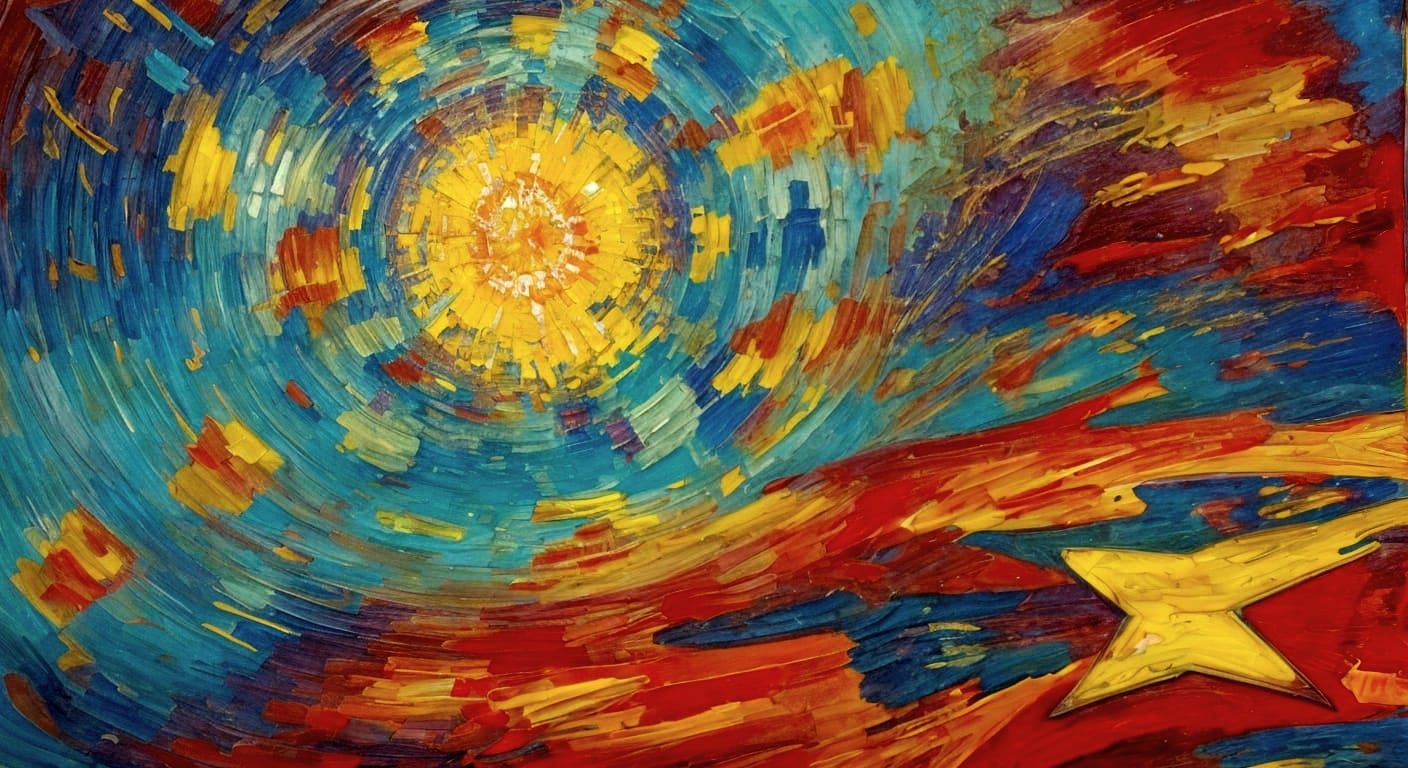 Dr. Strange in Book Cube Neo-Impressionist Oil Painting