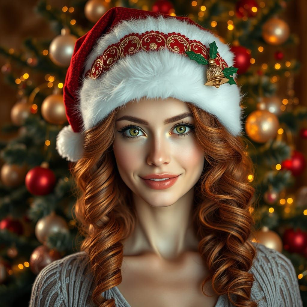 Christmas Spirit in Photo-Realistic Portrait