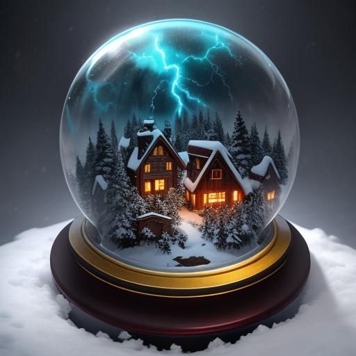 Gigantic Thunderstorm Inside a Snow Globe