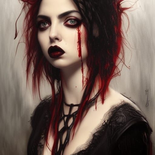 Gothic Portrait of Ana de Armas in Horror Dungeon