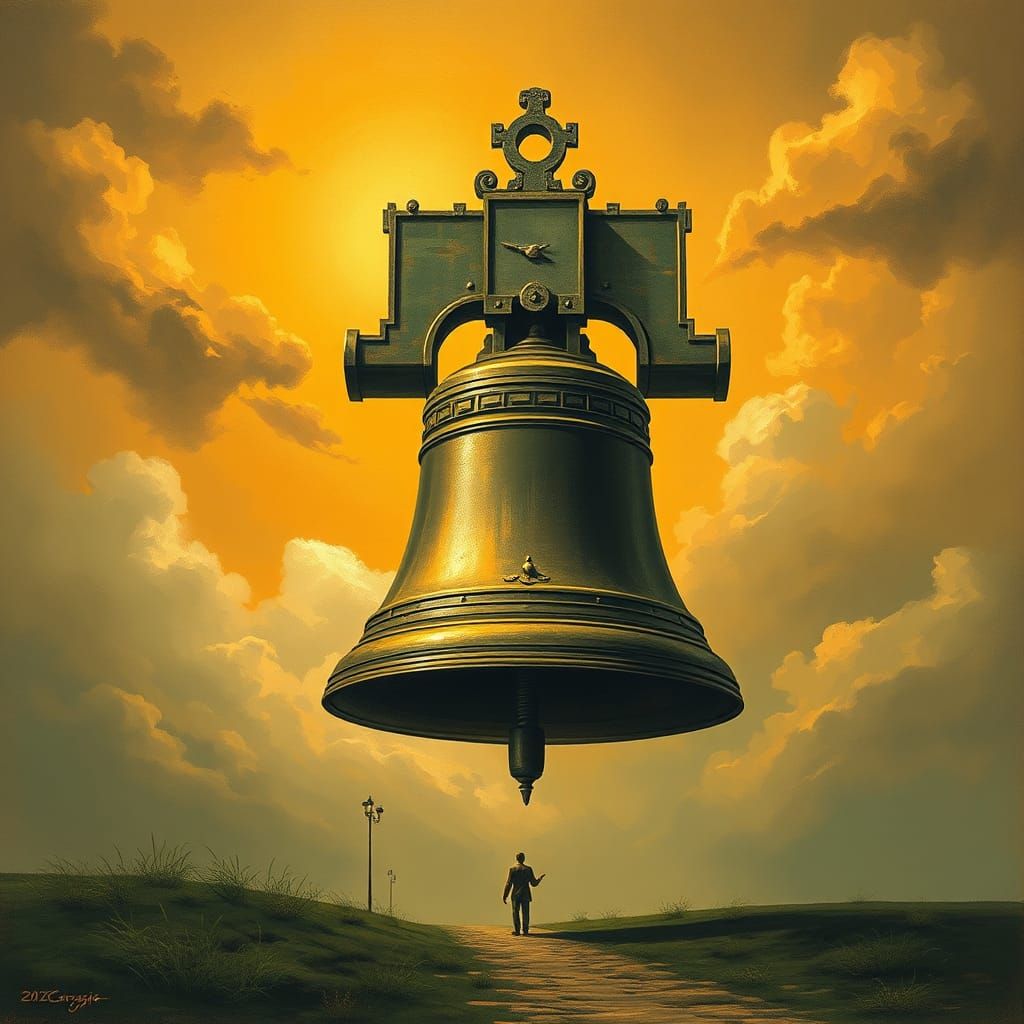 Dramatic Division Bell in Baroque Style